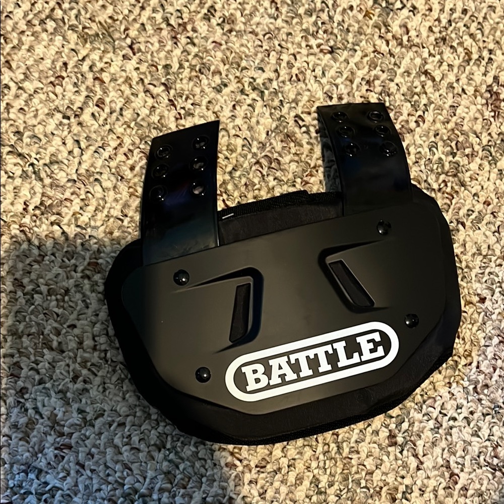 Battle Black Football Back Plate Youth